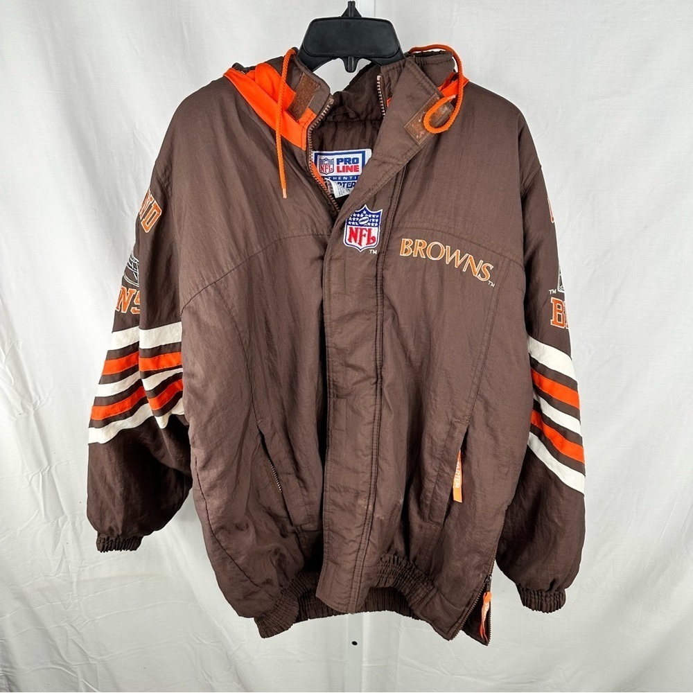 Vintage Starter Men's Cleveland Browns Football NFL Bomber Jacket - Size S